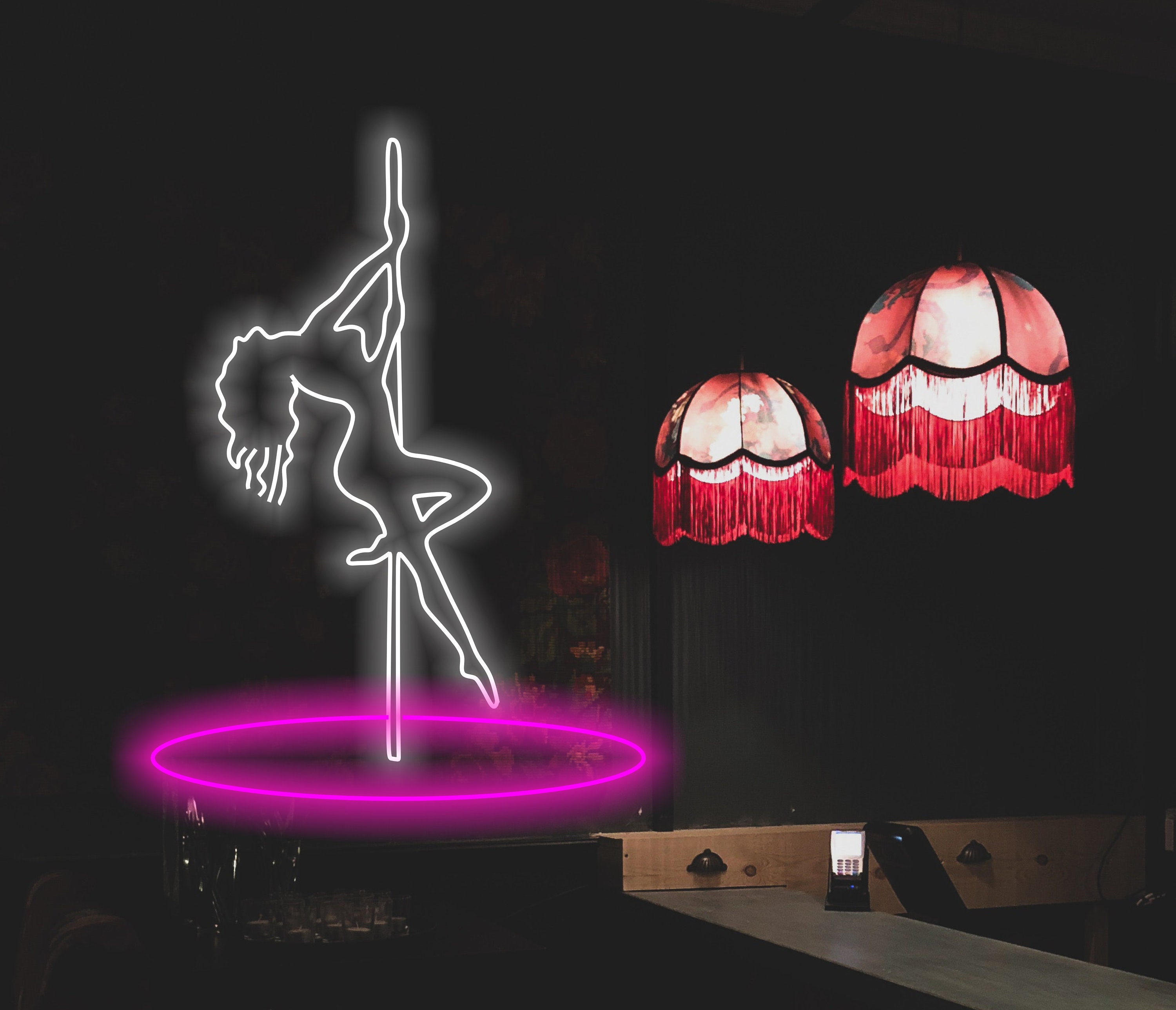 Pole Dance Neon Sign, Club Neon Sign, Nightclubs And Bars, Neon Sign For Pole Dancing, Fitness Studios Neon Sign, Strip Club Neon Sign