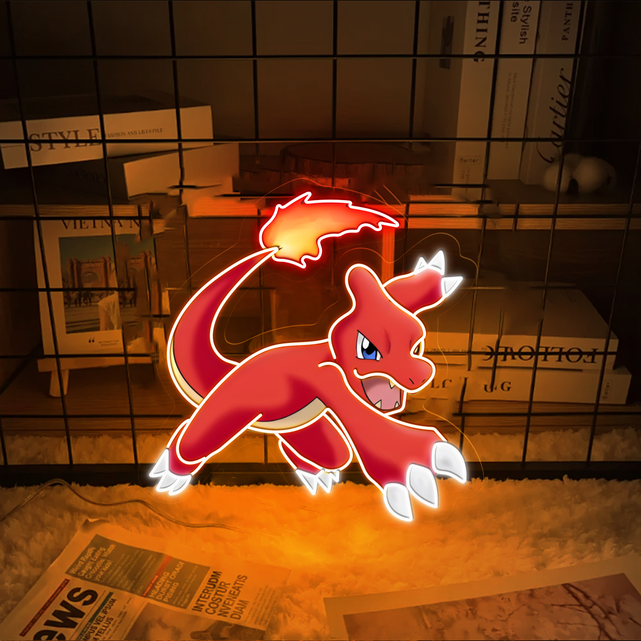 Pokemon Charmeleon UV Signs Anime Wall Art Decor