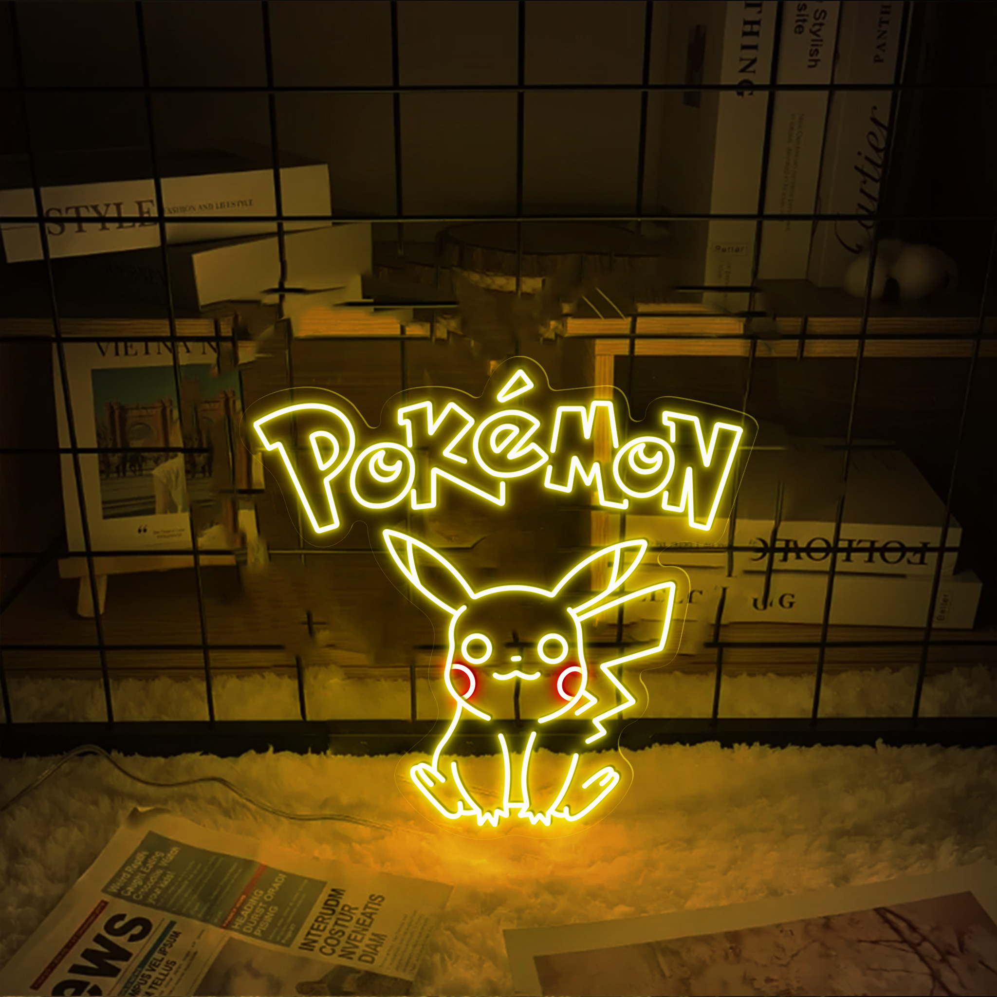 Pikachu Neon Signs Pokemon Wall Art