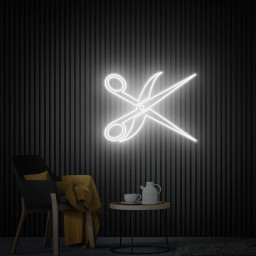 Scissors Neon Sign, Hair Salon Decor, Scissors Led Light Sign, Barber Shop Logo Sign, Custom Neon Sign for Business, Welcome Sign Neon Art
