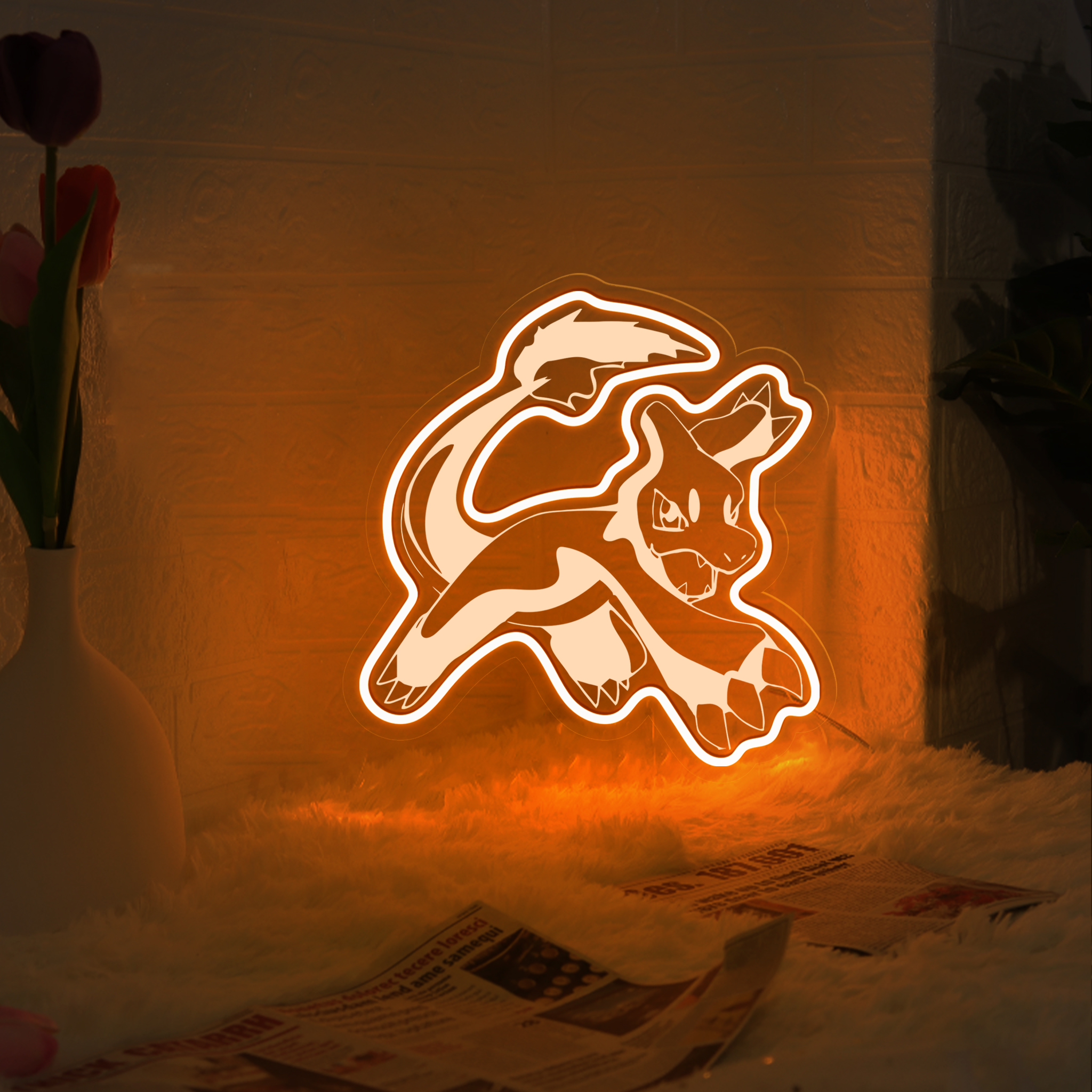 Pokemon Charmeleon Laser Signs Anime Wall Art Decor