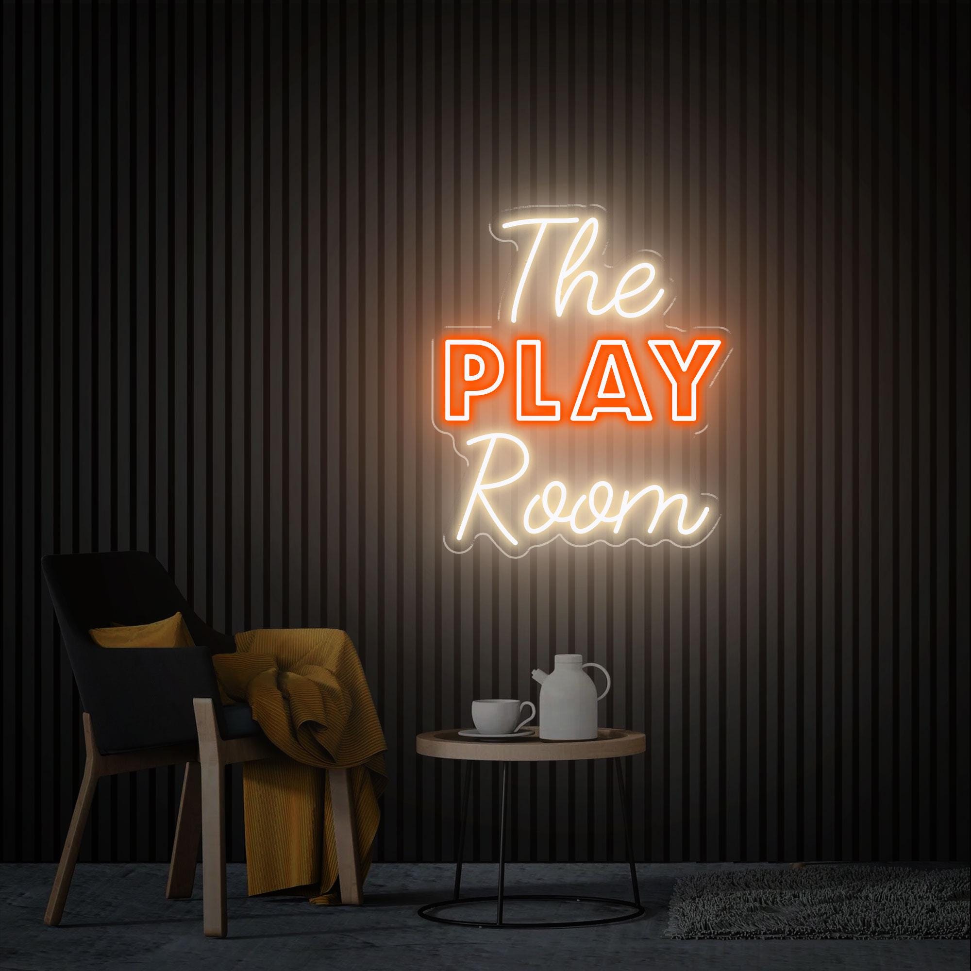 The Play Room Neon Sign, Custom Playroom Sign, Modern Kids Wall Decor, Teenage Room Decor, Game Room Led Sign, Play Room Light Up