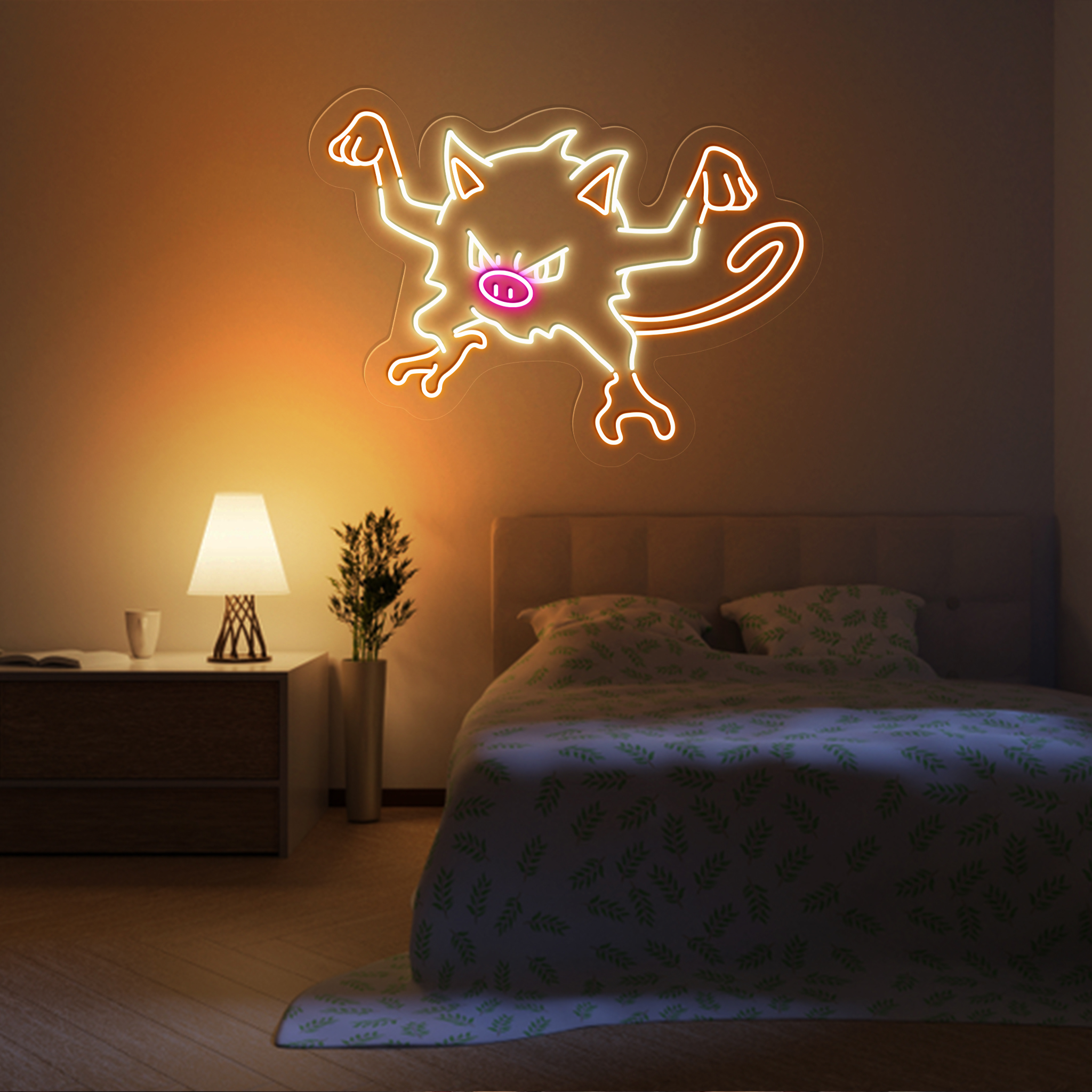 Pokemon Mankey Neon Signs