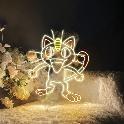 Meowth Pokemon Neon Led Sign