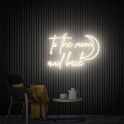 To The Moon and Back Neon Sign, Neon Wedding Sign, Custom Led Neon Sign, Wedding Engagement Party Decor, Bedroom Neon Sign, Wedding Gifts