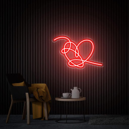 Love Yourself Neon Sign, Teen Kpop Gifts, Kpop Home Decor, Kpop Wall Art, Heart Neon Sign Above Bed Sign, Romantic Gift
