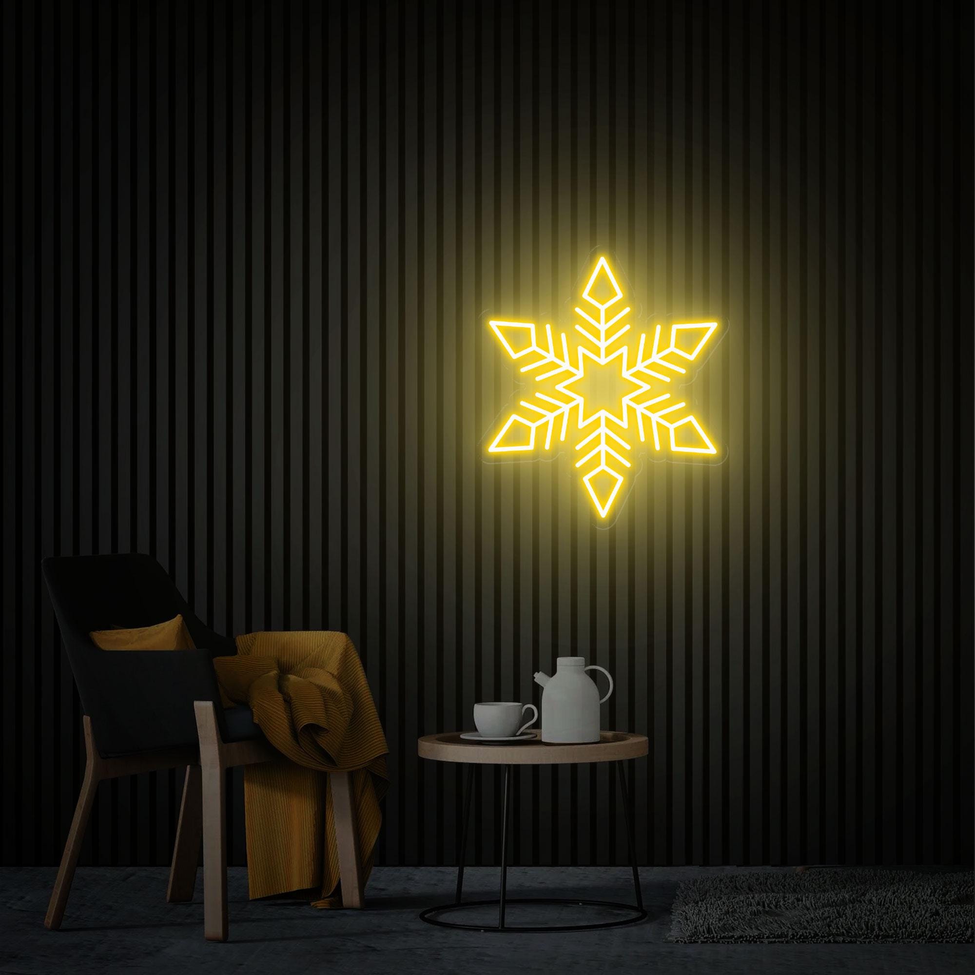 Snowflake Neon Sign Snowflake Neon Wall Art Christmas Led Light Sign Custom Neon Sign Christmas Party Decor Home Party Neon Bar Sign Gifts