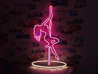 Pole Dance Neon Sign, Club Neon Sign, Nightclubs And Bars, Neon Sign For Pole Dancing, Fitness Studios Neon Sign, Strip Club Neon Sign