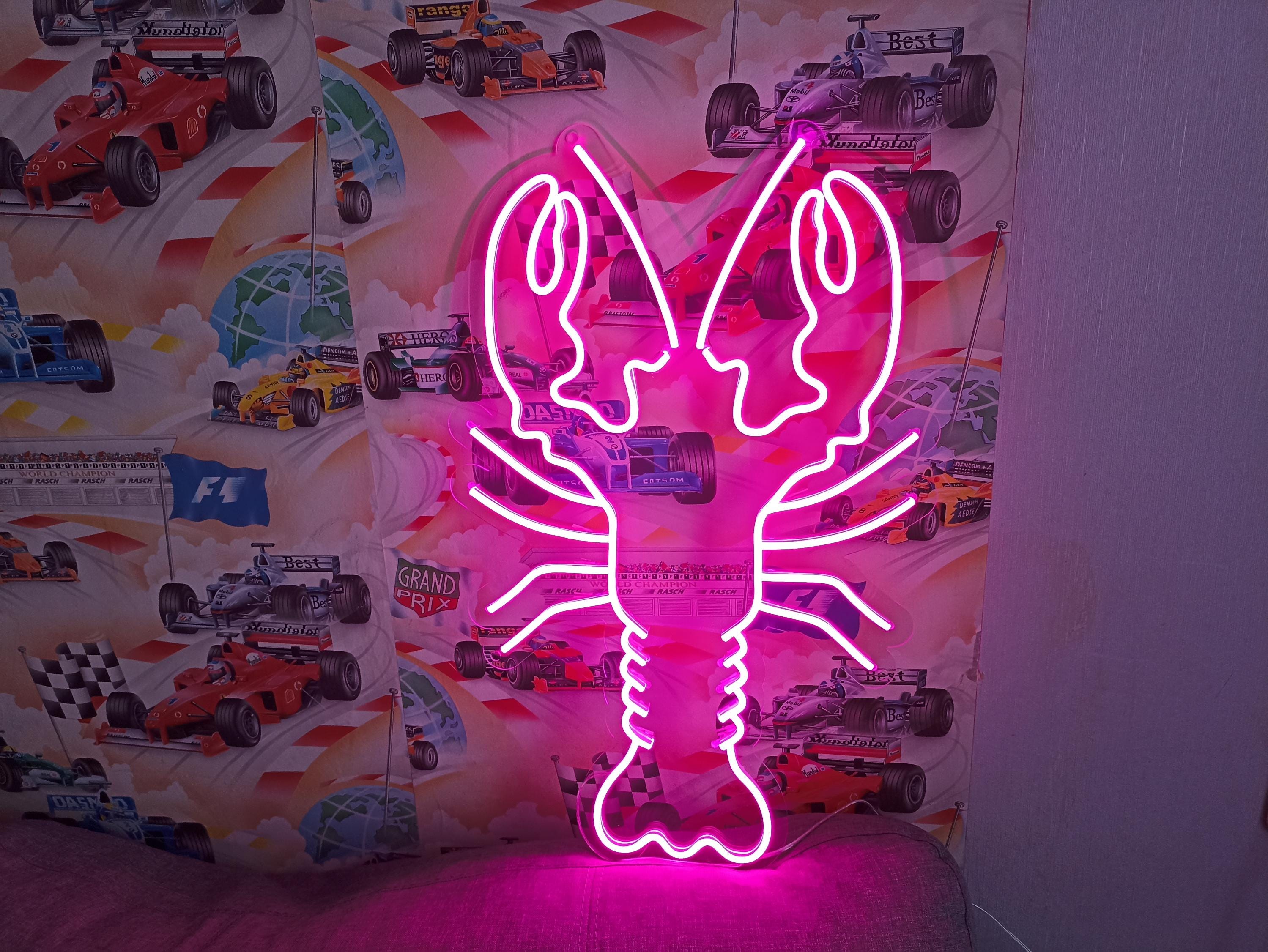 Crayfish Neon Sign, Lobster Neon Sign, Neon Seafood Sign, Lobster Light Sign, Seafood Neon Light, Crawfish Led Sign, Neon Sign For Seafood
