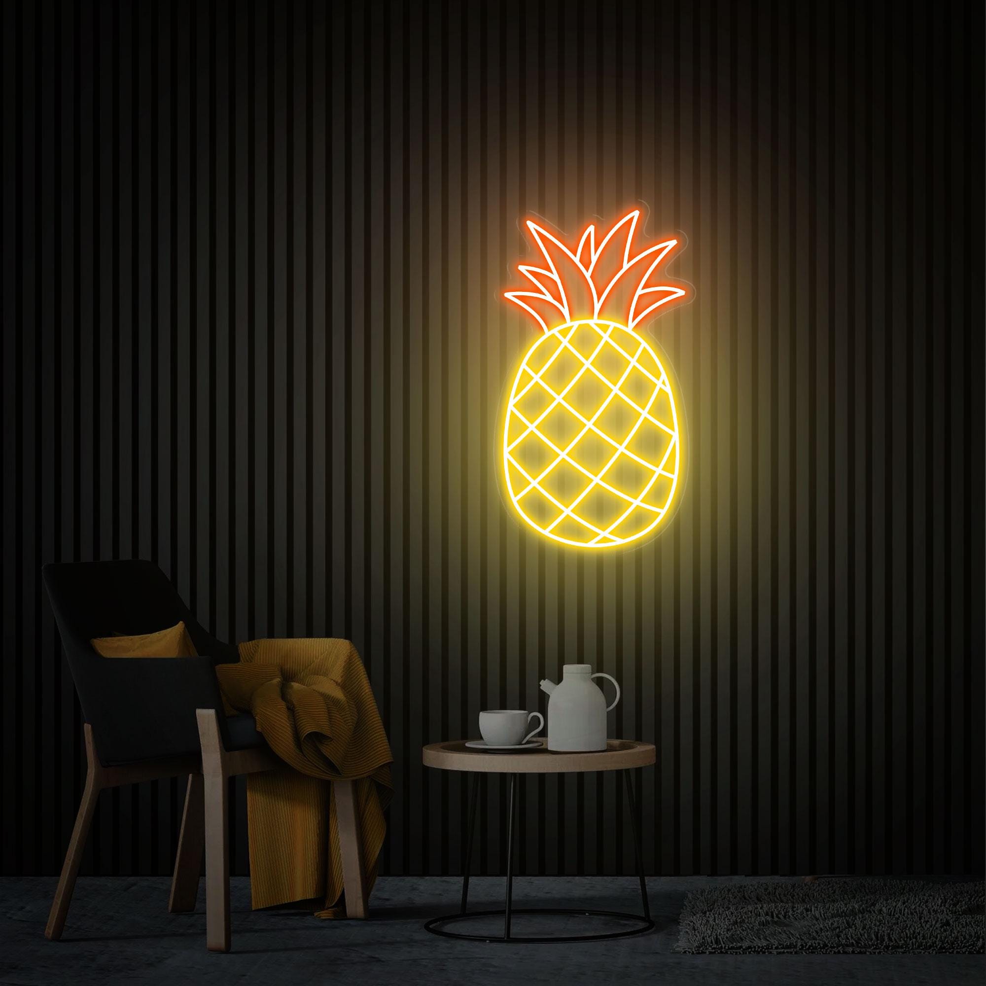 Pineapple Neon Sign, Custom Fruits Neon Sign for Home Decor, Bar Decor, Ananas Light Sign, Nursery Neon Light, Personalized gifts