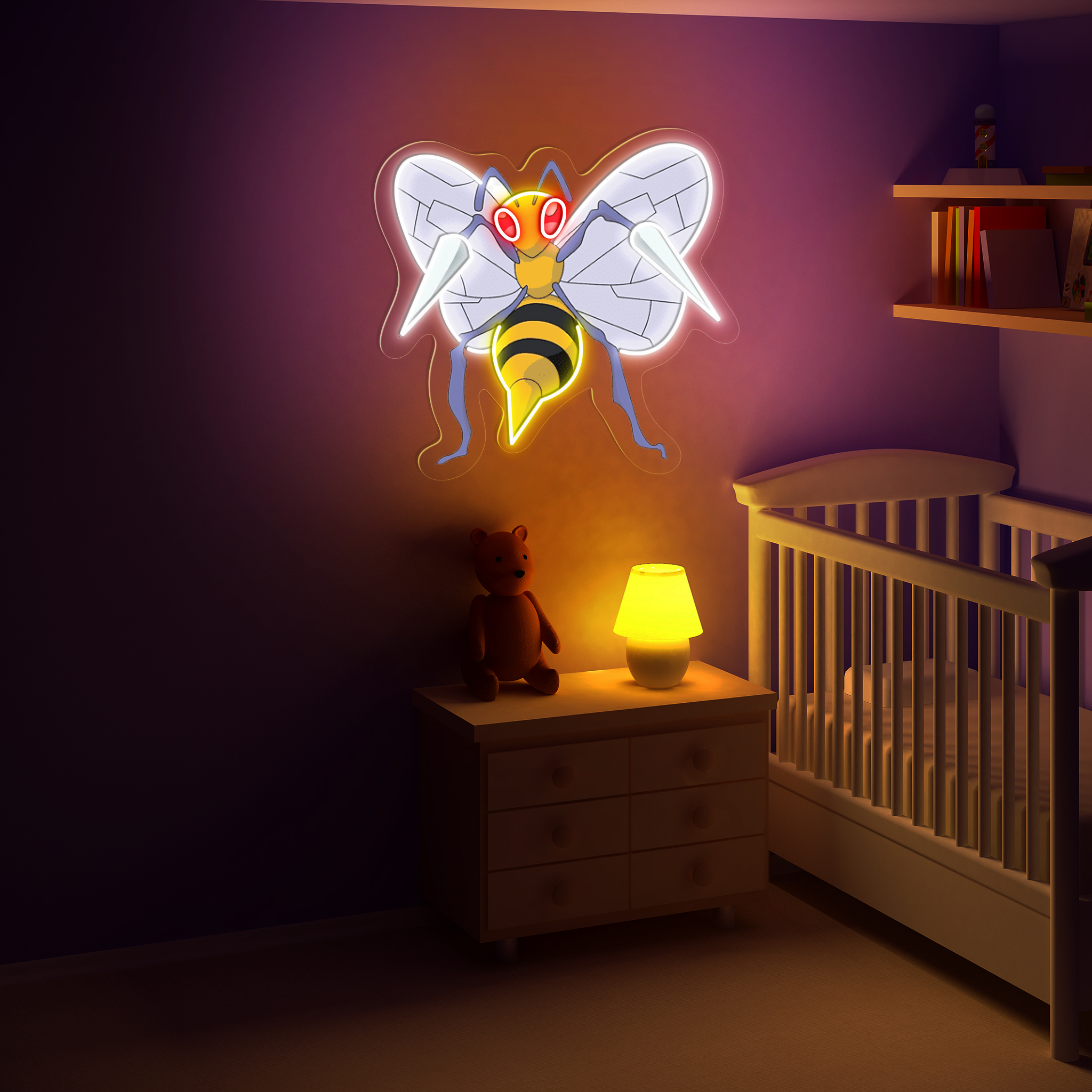 Beedrill UV Signs Pokemon Wall Art