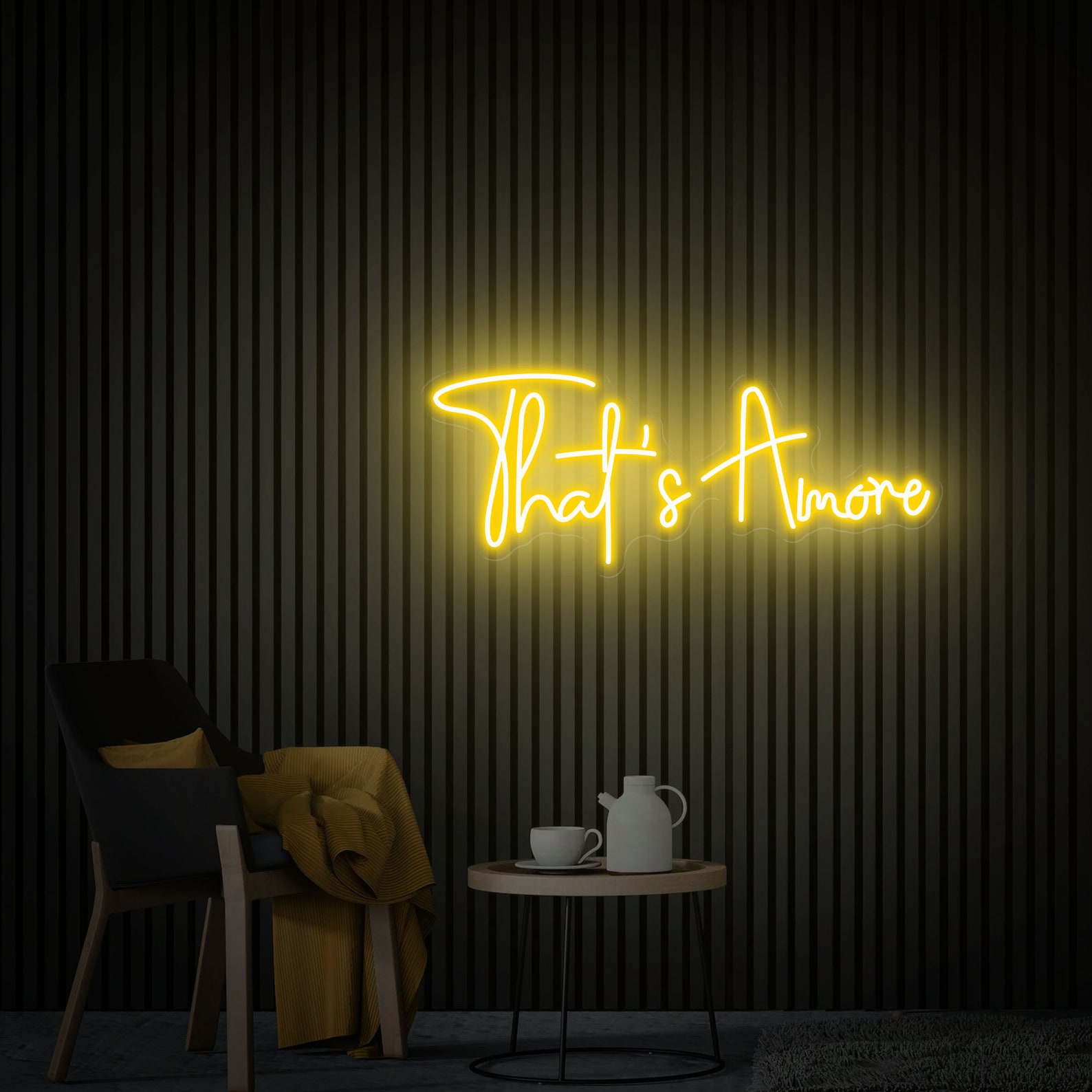 That's Amore Neon Sign, Wedding Wall Decor, Gift for Couple, Custom Wedding Neon Sign Led Light,Party Decor for Wedding, Engagement Wall Art