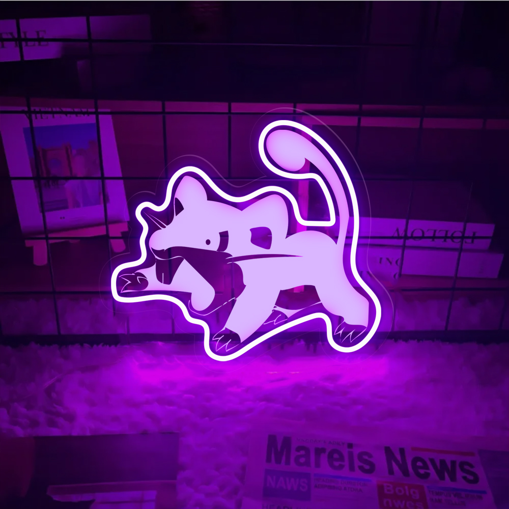 Rattata Laser Signs Pokemon Wall Art