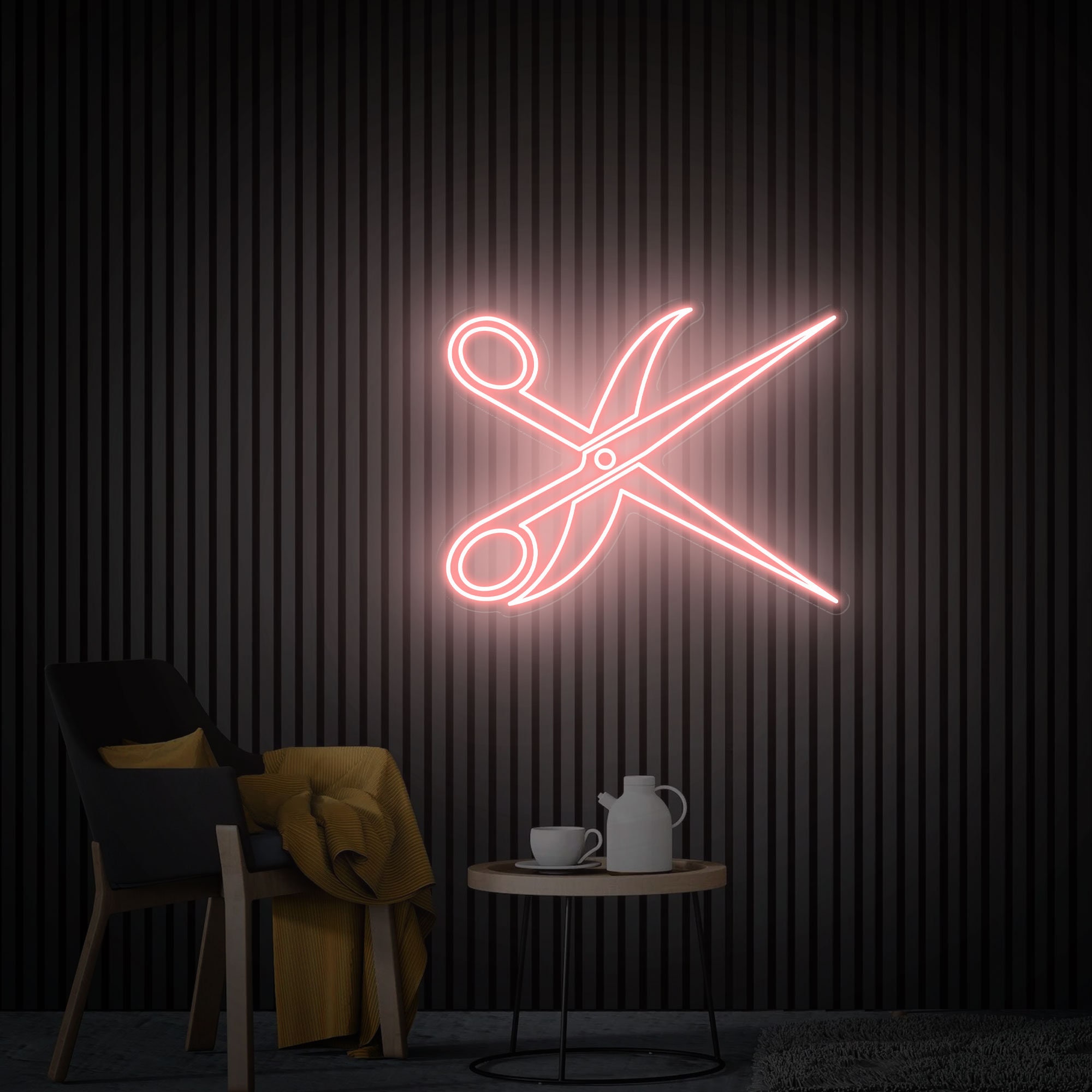 Scissors Neon Sign, Hair Salon Decor, Scissors Led Light Sign, Barber Shop Logo Sign, Custom Neon Sign for Business, Welcome Sign Neon Art