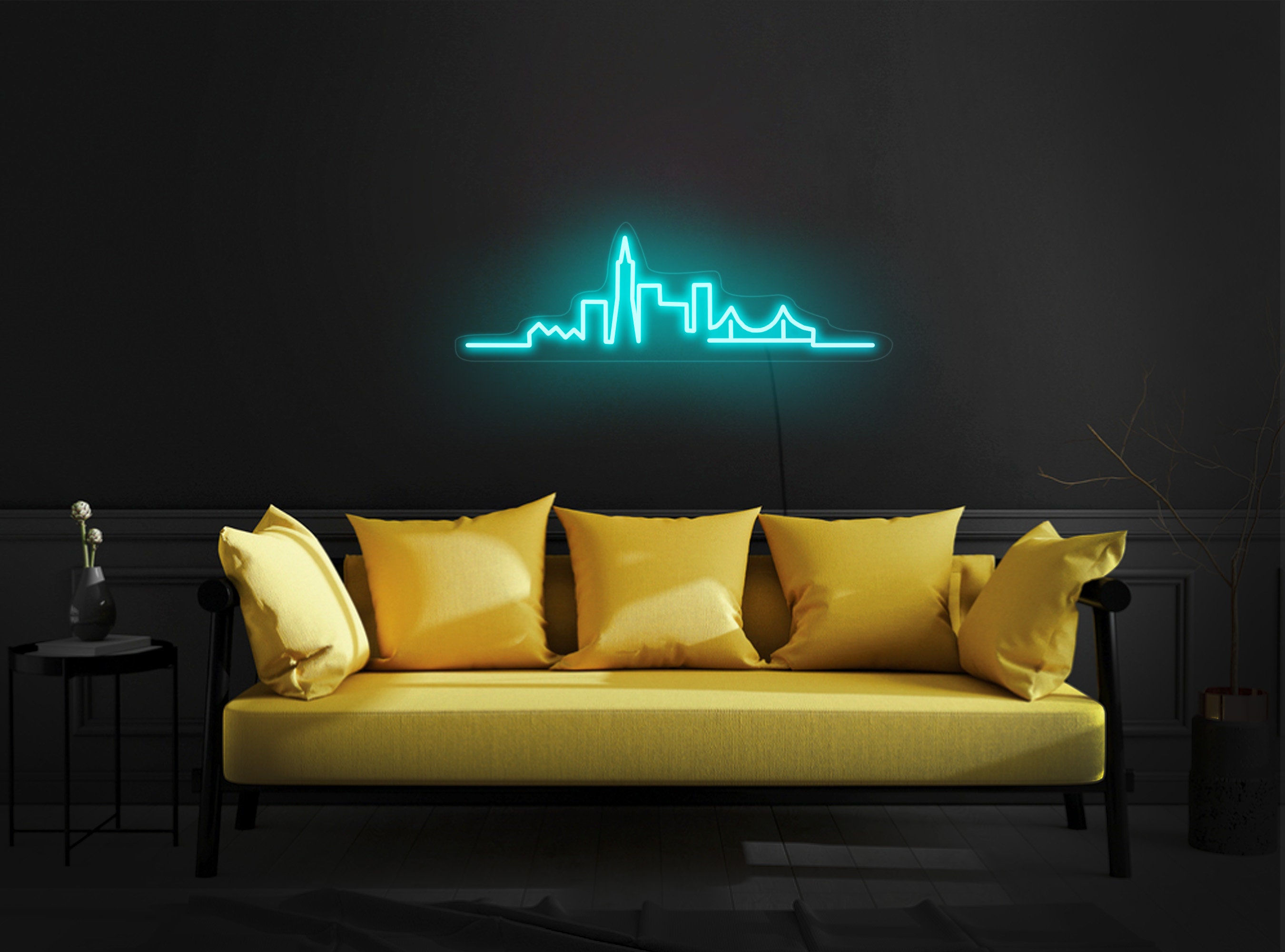 San Francisco Skyline Neon Sign, San Francisco Sign, City Skyline Sign, City Neon Sign, Neon Sign Decor, Skyline Decor, San Francisco Decor