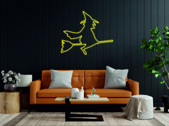Witch Halloween Decoration LED Neon Sign Light | Decoration for Party, Living Room, Kids Room, Purple Orange Witch