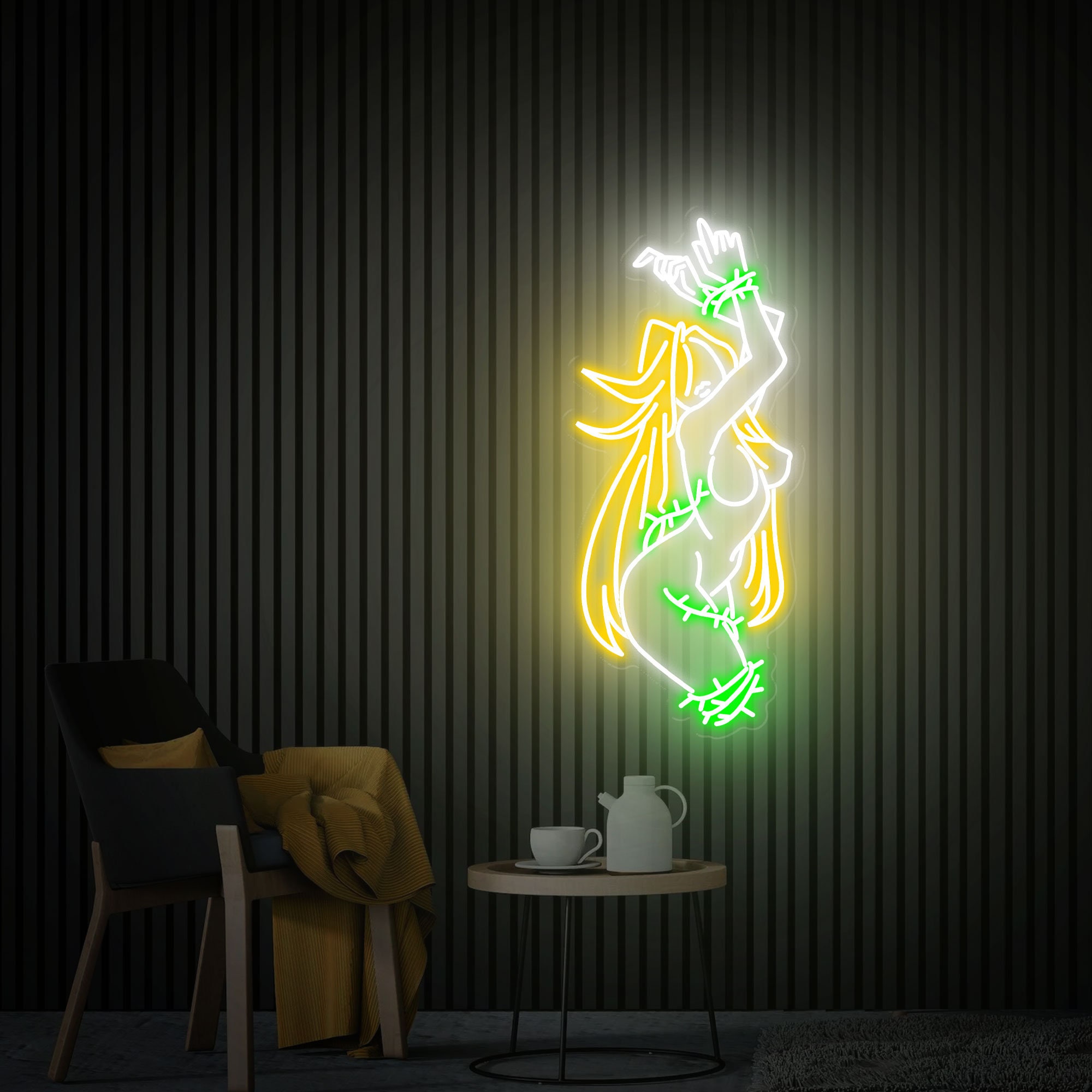 Girl Neon Sign Girl Trapped by Thorns Neon Light, Crazy Party Led Light, Customize Neon Signs, Neon Bar Sign Neon Wall Art Bedroom Neon Sign