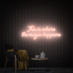This is Where the Magic Happens Neon Sign, Aesthetic Wall Decor, Bedroom Neon Decor, Beauty Salon Decor, Custom Neon Sign Personalized Gifts