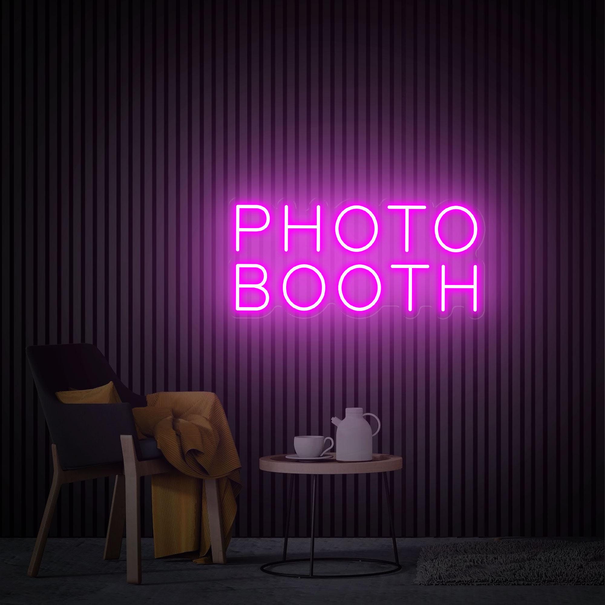 Photobooth Neon Sign, Photo Studio Sign, Custom Led Neon Light Sign, Cusotm Neon Logo, Photo Booth Decor, Open Sign Office Reception Sign
