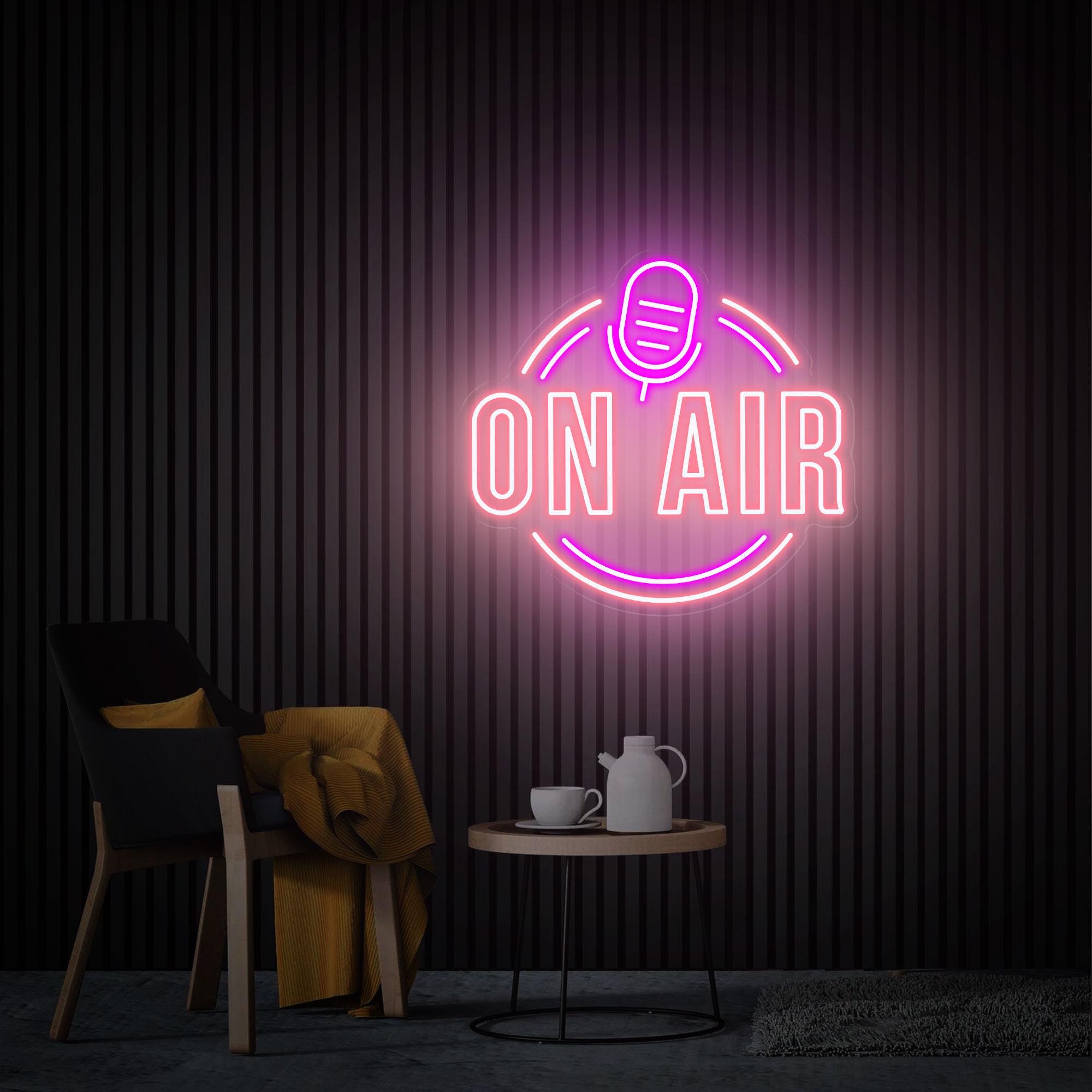 On Air Neon Sign, Custom Logo Neon Sign, Music Studio Decor Light Sign, Game Room Wall Decor Personalized Gifts Neon Sign For Clubs Neon