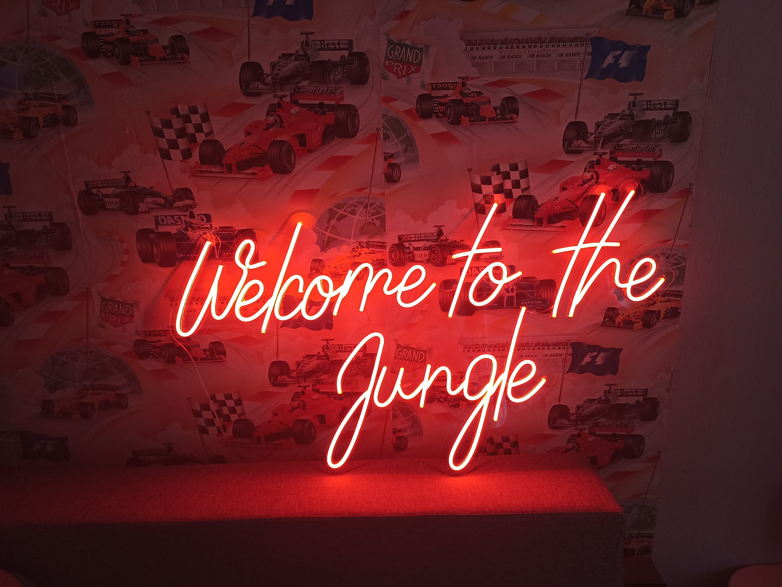 Welcome To The Jungle Neon Sign, Jungle Led Light, Welcome Neon Sign, Jungle Neon Sign, Flower Lover's Gift Neon Sign, Flower Shop Neon Sign