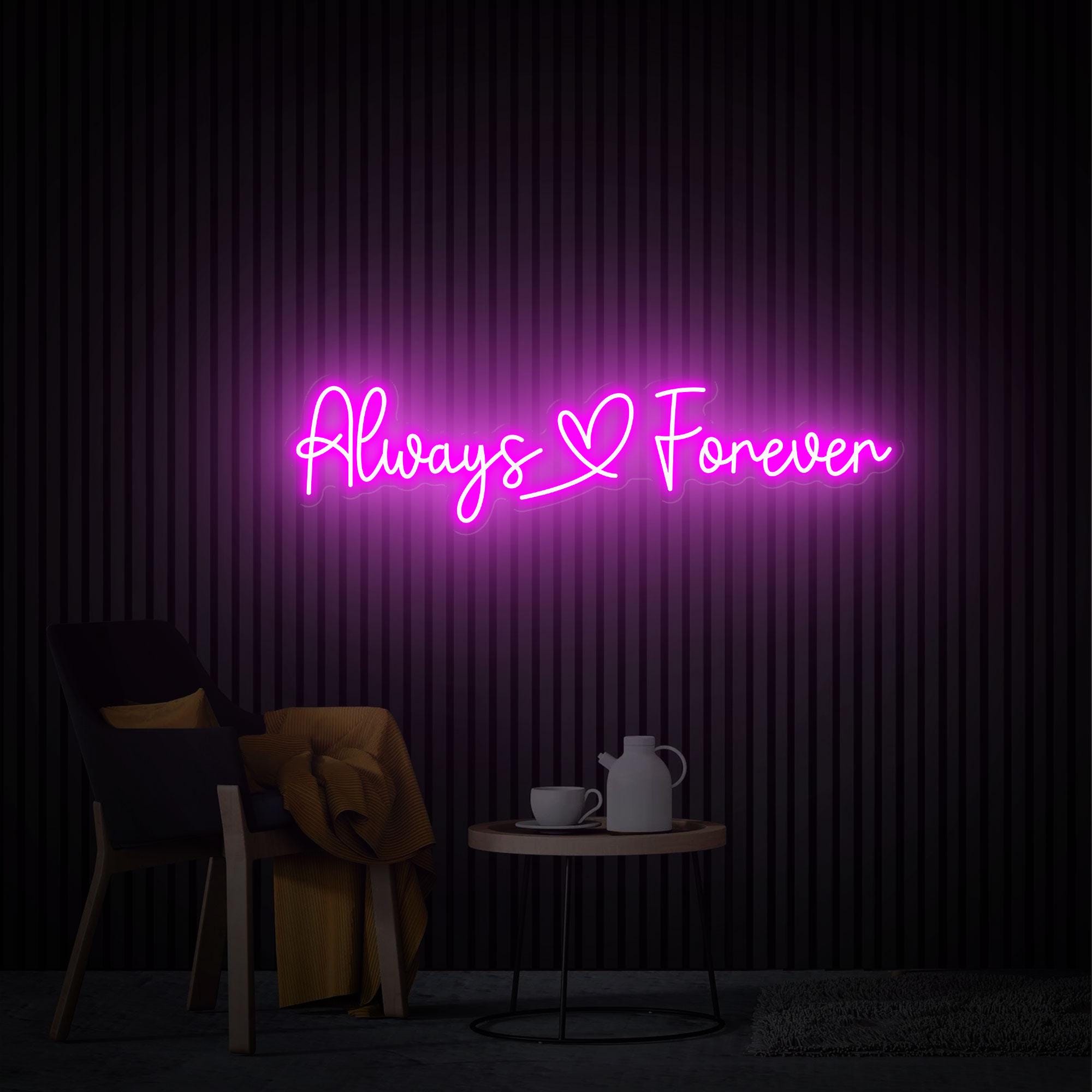 Always Forever Neon Sign, Custom Wedding Neon Light, Led Sign for Wedding Backdrop, Wedding Party Decor, Christmas Party Light Decor