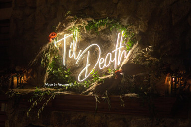 Til Death Neon Sign, Til Death Wedding Decor, Led Til Death Neon Sign, Til Death, Til Death Do Us Party Led Neon, Neon Sign Wedding Decor