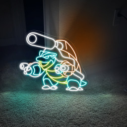 Blastoise Neon Signs Pokemon Wall Art