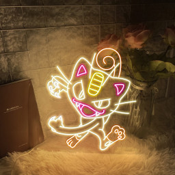 Meowth Pokemon Neon Led Sign Kids Room Decor