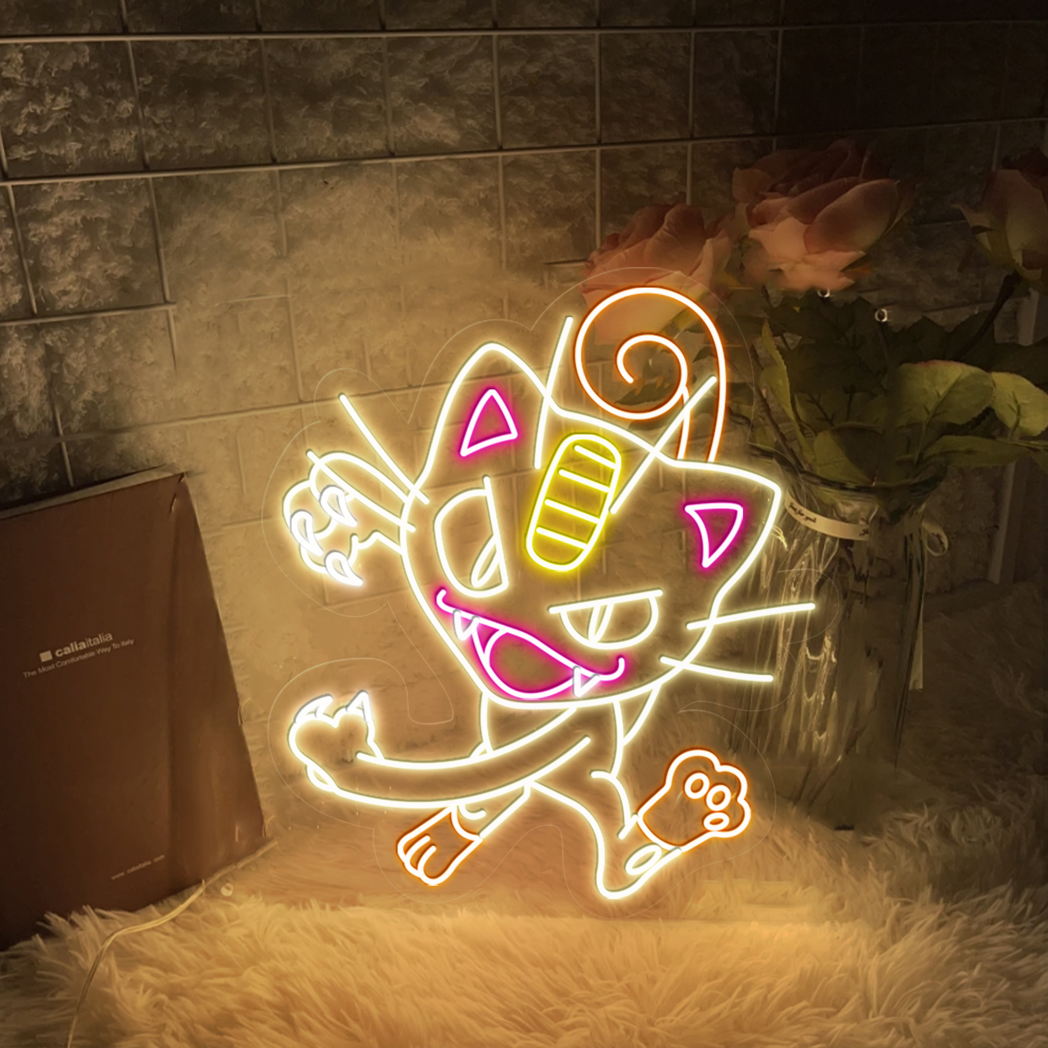 Meowth Pokemon Neon Led Sign Kids Room Decor