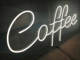 Coffee Neon Sign, Custom Coffee Neon Sign, Neon Coffee Lettering, Coffee Bar Decor, Glowing Inscription, Neon Sign In The Bar, Bar Decor