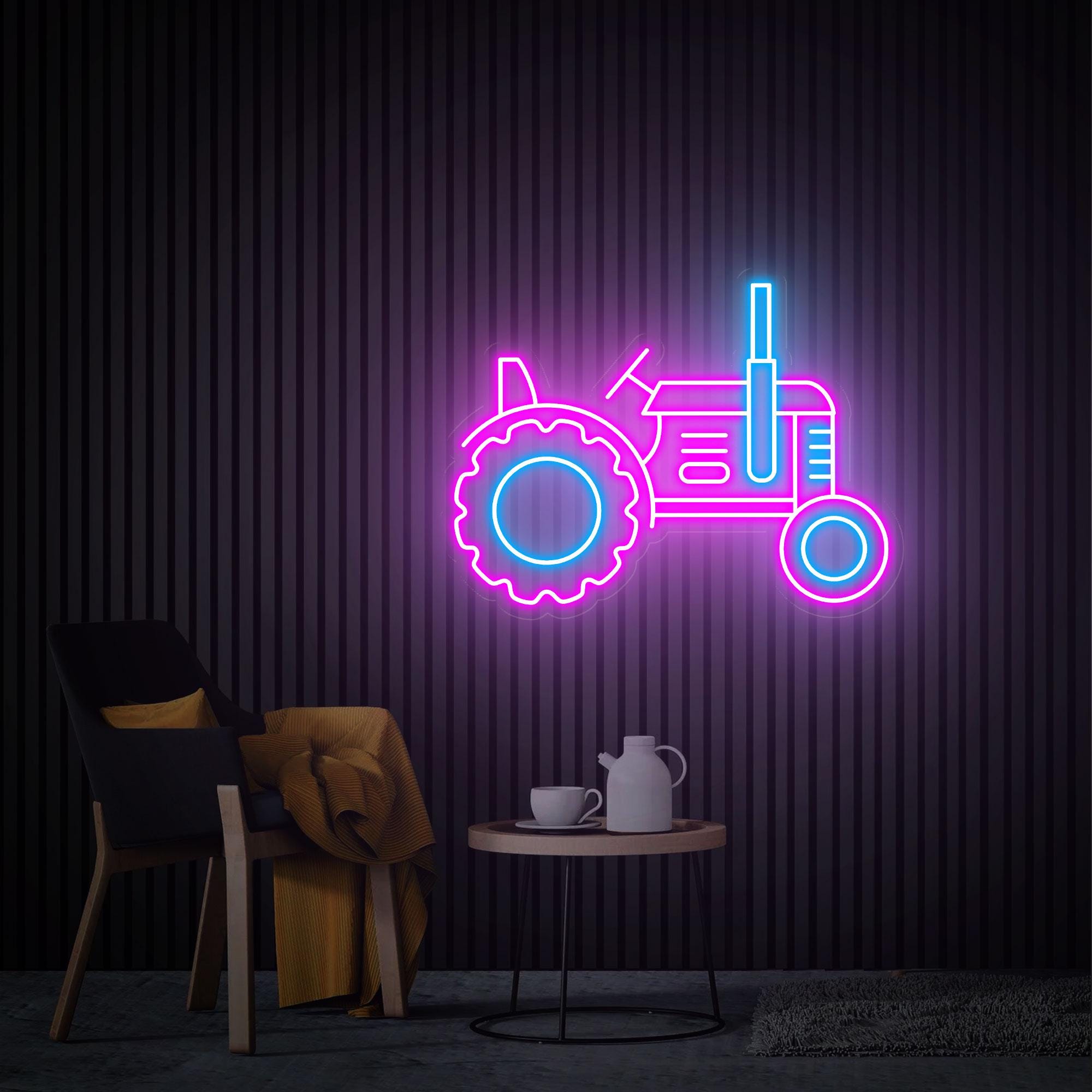 Tractor Neon Sign, Tractor Wall Decor, Custom Tractor Neon Sign, Farm House Decor Farmer Gift, Tractor Led Light Gift for Him Neon Sign Art
