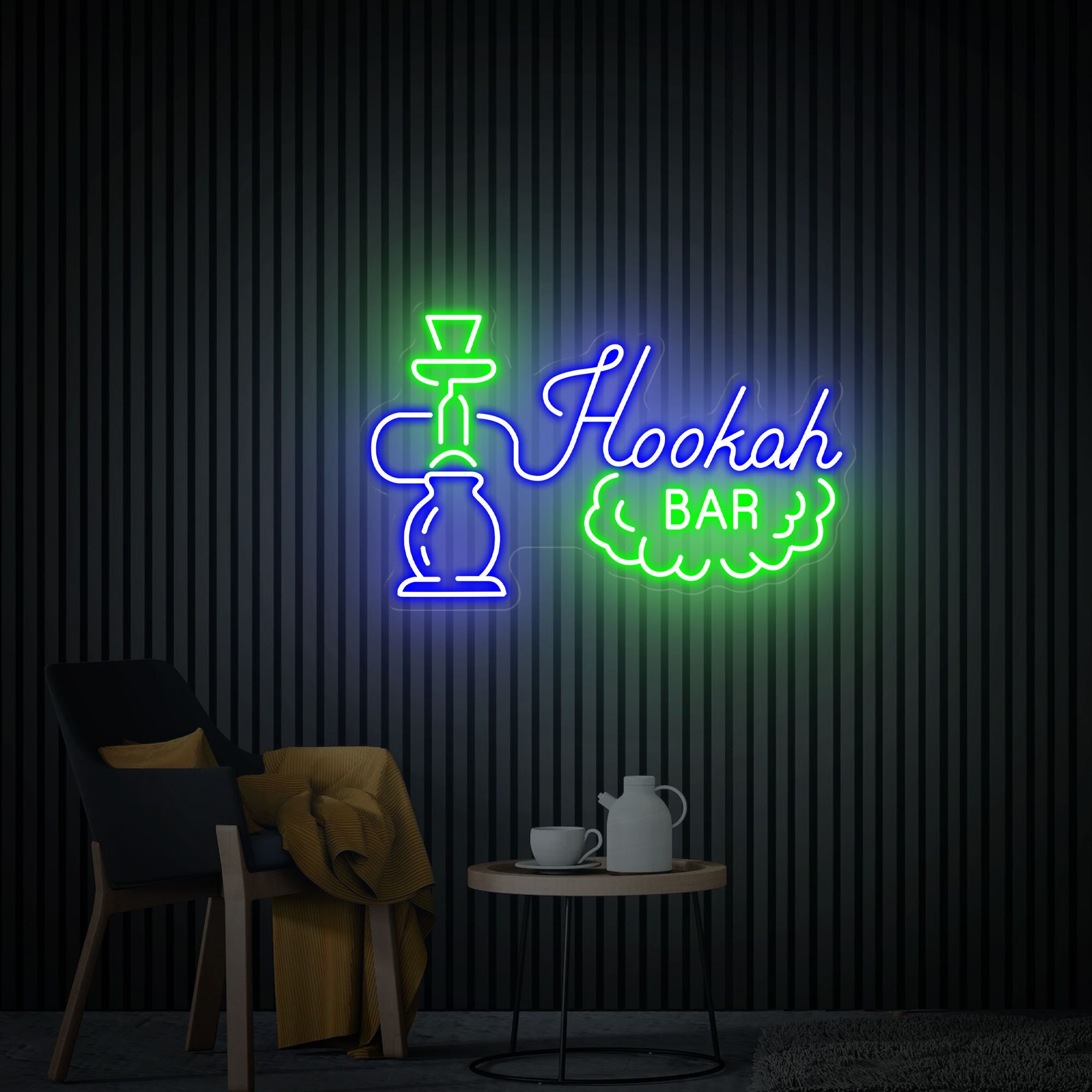 Hookah Smoke Bar Neon Sign Hookah Led Sign Custom Hookah Shop Decoration Neon Bar Sign Smoker Birthday Personalized Gift for Him