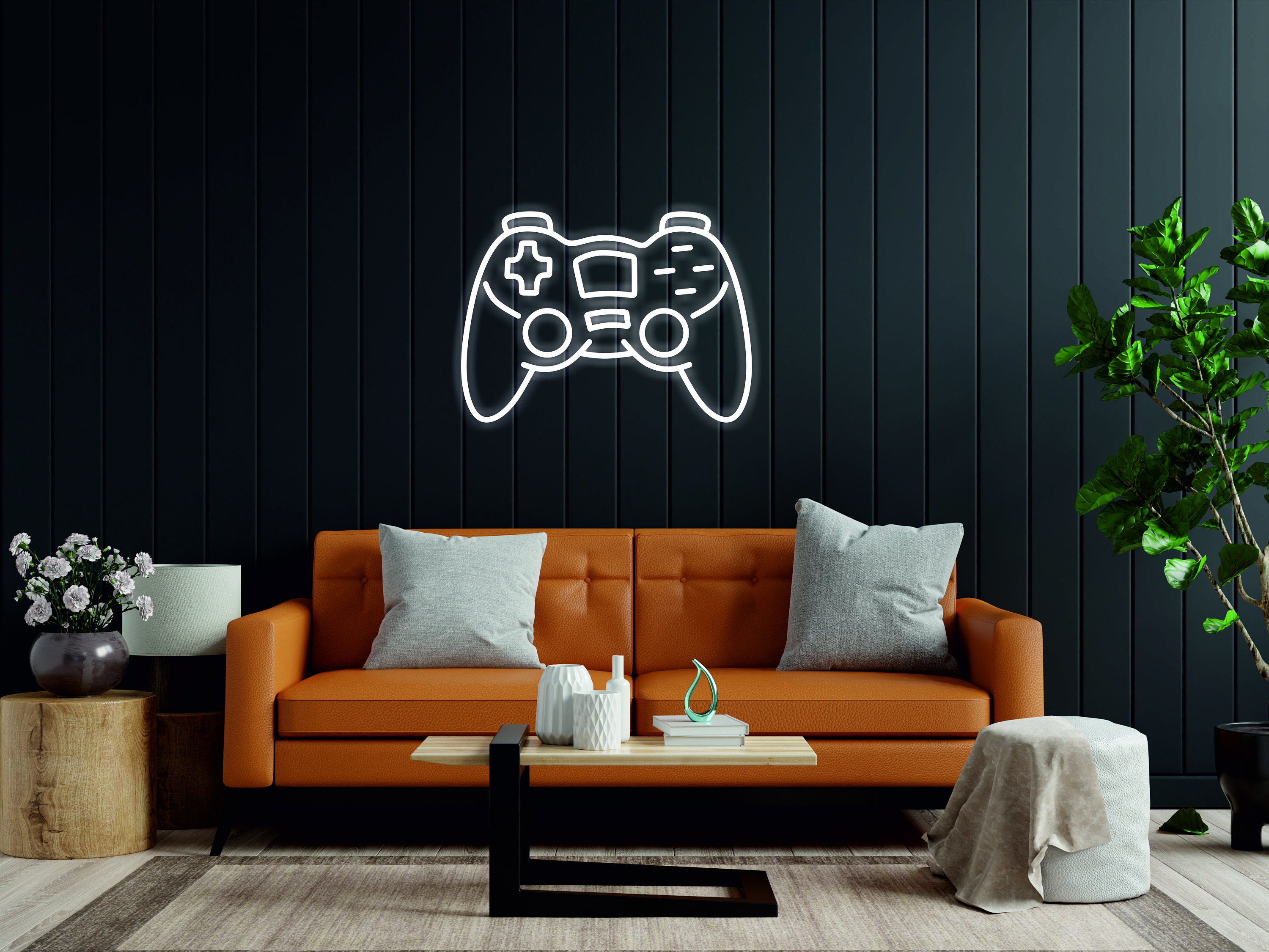Game Controller Led Neon Sign, Game Room Decor Led Sign, Neon Lights For Gaming Table