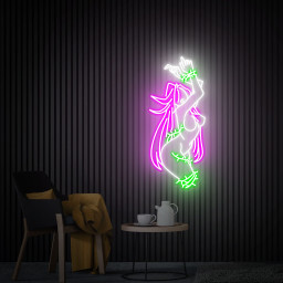 Girl Neon Sign Girl Trapped by Thorns Neon Light, Crazy Party Led Light, Customize Neon Signs, Neon Bar Sign Neon Wall Art Bedroom Neon Sign
