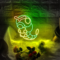 Caterpie Neon Signs Pokemon Wall Art