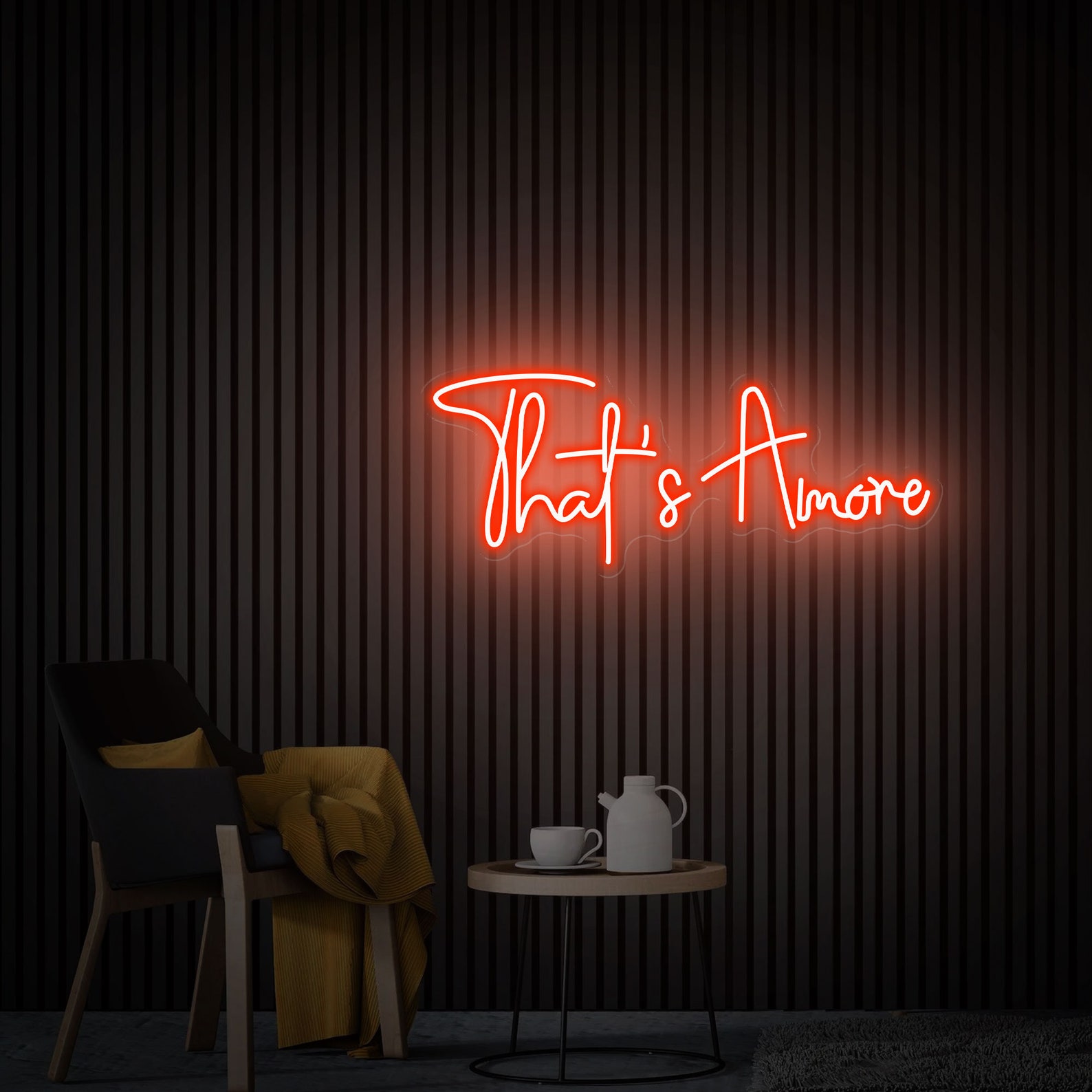 That's Amore Neon Sign, Wedding Wall Decor, Gift for Couple, Custom Wedding Neon Sign Led Light,Party Decor for Wedding, Engagement Wall Art