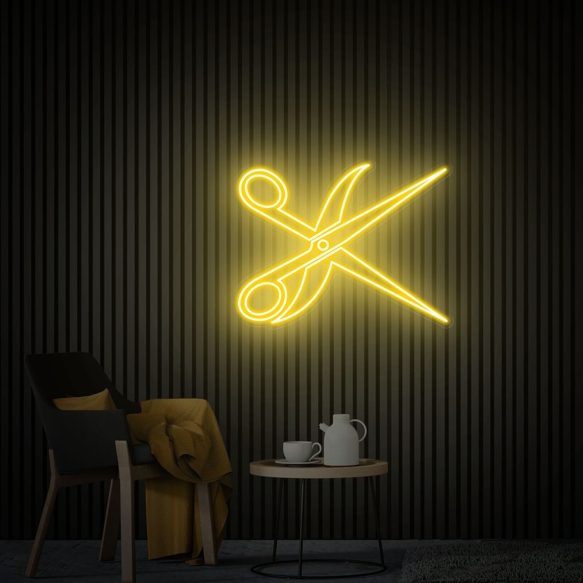 Scissors Neon Sign, Hair Salon Decor, Scissors Led Light Sign, Barber Shop Logo Sign, Custom Neon Sign for Business, Welcome Sign Neon Art