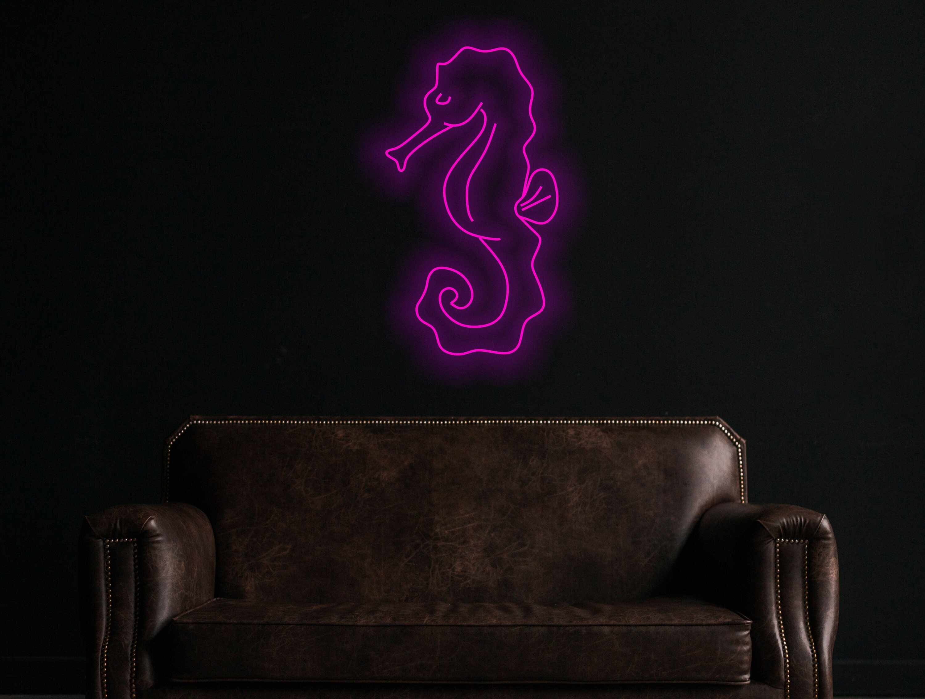 Seahorse Neon Sign, Seahorse Wall Hanging, Seahorse Wall Art Neon Sign, Kid Room Decor, Hippocampus Animal Neon Lights, Animal Hanging Wall