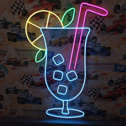 Neon Cocktail Sign, Led Neon Cocktails Sign, Cocktail Glass Neon Light, Cocktail Bar Neon Sign