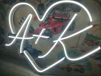 Wedding Heart Initials Neon Sign, Love Heart Initials Neon Sign, Custom Initials In Heart Neon Sign, Wedding Neon Sign, Gift Wedding Neon