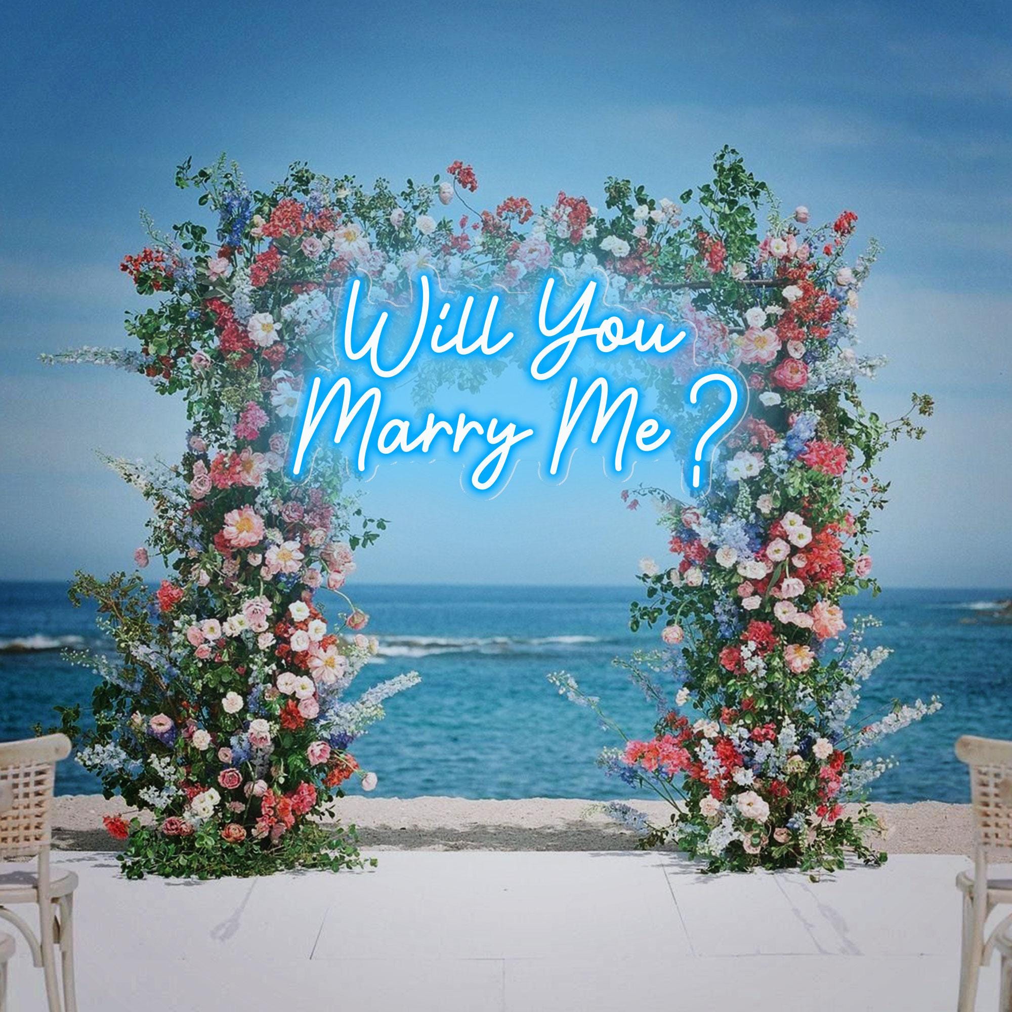 Will You Marry Me Neon Sign, Wedding Neon Sign, Wedding Backdrop Engagement Party Decor, Custom Wedding Neon Light Personalized Gift for Her