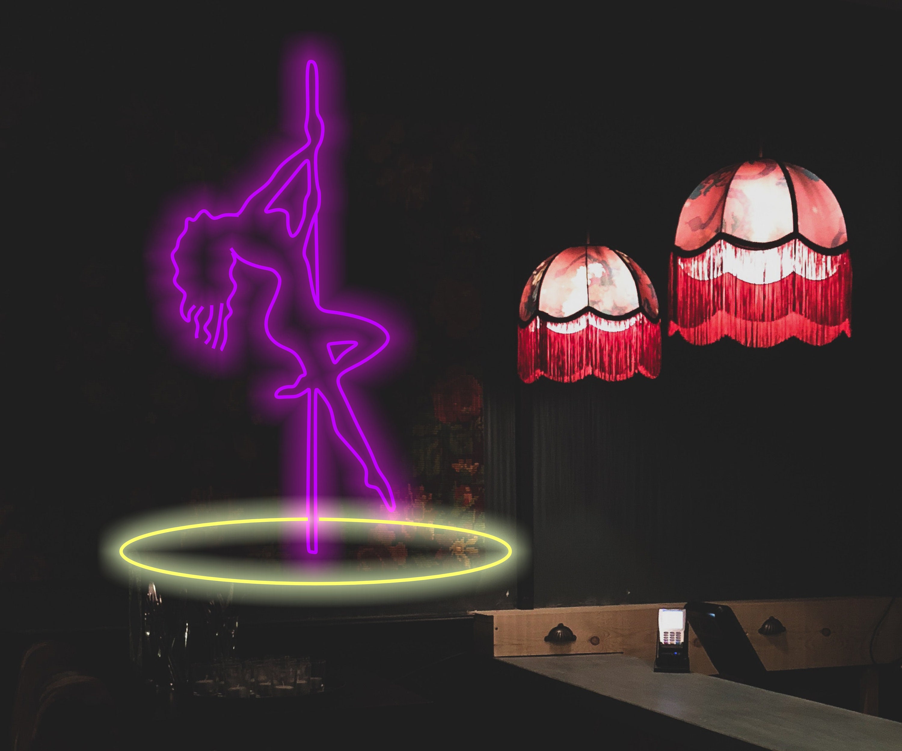 Pole Dance Neon Sign, Club Neon Sign, Nightclubs And Bars, Neon Sign For Pole Dancing, Fitness Studios Neon Sign, Strip Club Neon Sign