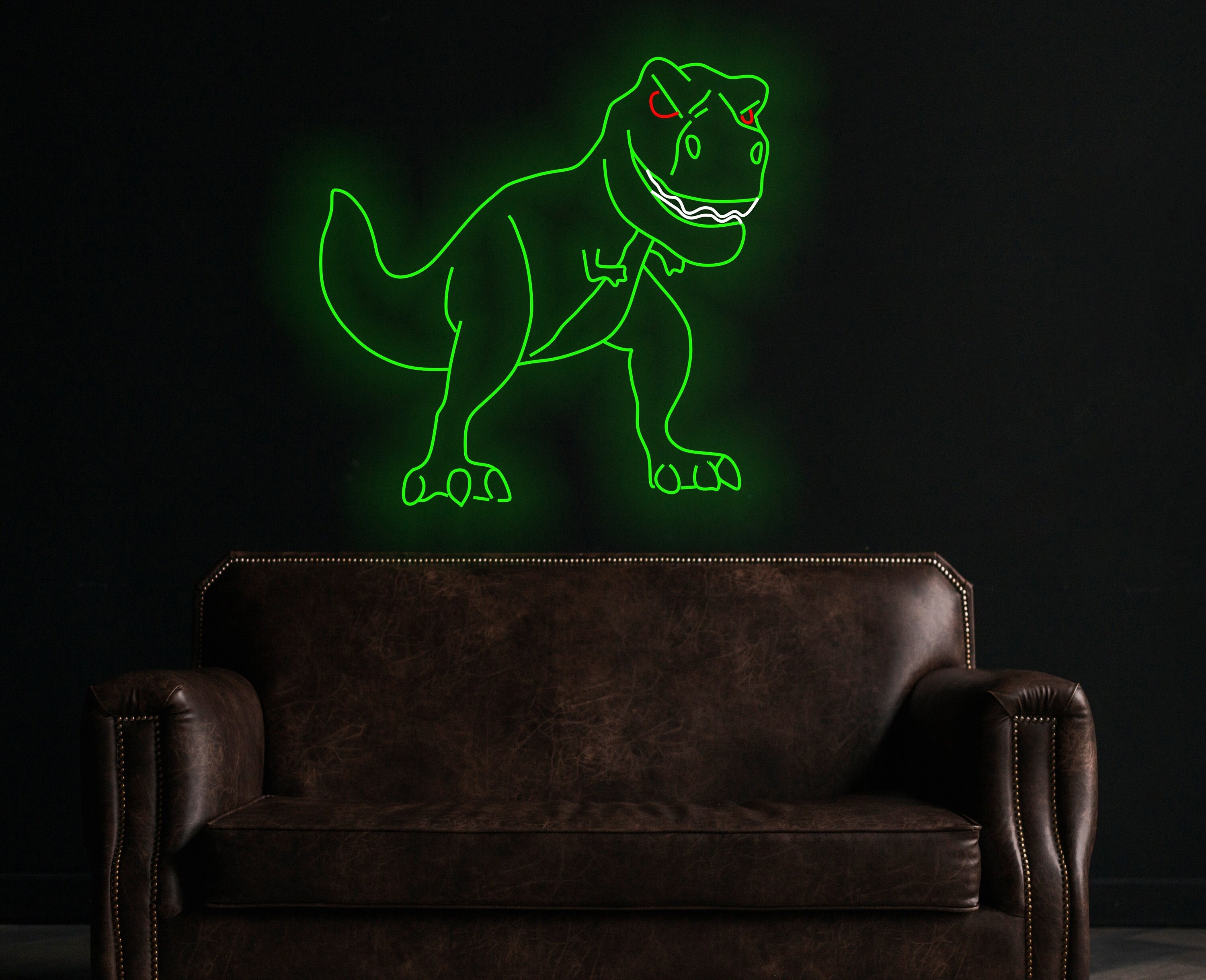 Dinosaur Neon Sign, T-Rex Dinosaur Neon Sign, Tyrannosaurus Rex Neon Sign, Ancient Reptiles Neon Sign, Rex Neon Sign, Terrible Lizard Neon