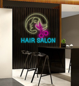 Neon Hair Salon Sign, Hair Salon Branding Neon, Stylish Hair Salon Neon Sign, Neon Hair Care Sign, Modern Hair Salon Neon Sign, Wall Sign
