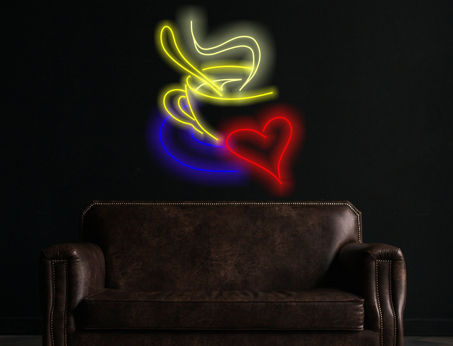 Coffee Cup Neon Sign, Neon Coffee Cup Sign, Coffee Shop Neon Sign, Cafe Neon Sign, Coffee Lover Gift, Coffee Decor, Neon Kitchen Sign