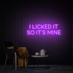 I Licked It So It's Mine Neon Sign Custom Bar Club Wedding Birthday Decor Signs Restaurant Store Wall Decor Ice Cream Cafe Personalized Gift