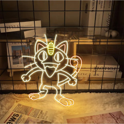 Meowth Pokemon Neon Led Sign