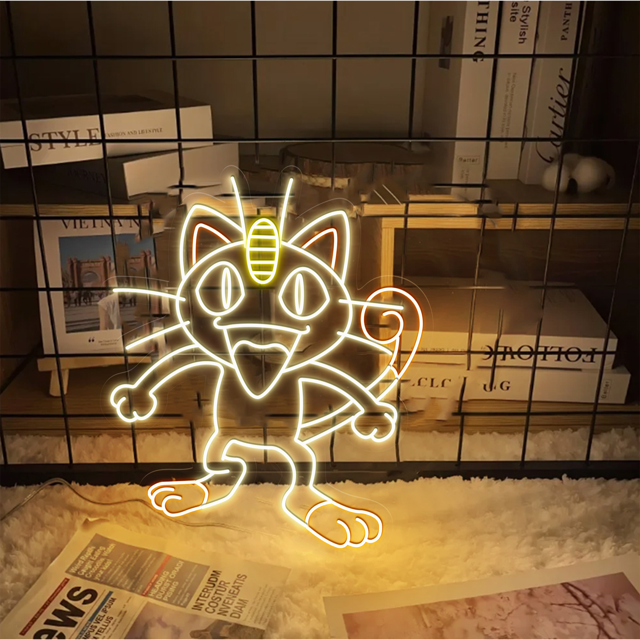 Meowth Pokemon Neon Led Sign