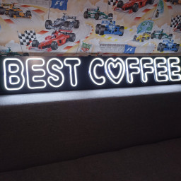 Best Coffee Neon Sign, Custom Coffee Neon Sign, Neon Coffee Lettering, Coffee Bar Decor, Glowing Inscription, Neon Sign In The Bar
